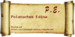 Polatschek Edina névjegykártya